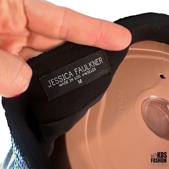 Jessica Faulkner Sequin Side Zip Mini Skirt MD - Picture 8 of 10